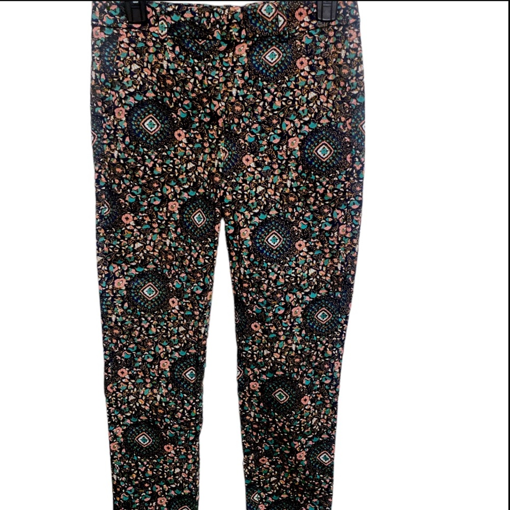 NWOT! J.CREW Navy Tropical Floral Ankle Crop Skimmer Trouser Pants 0